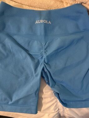 Aurola Seamless Sky Blue Workout Shorts